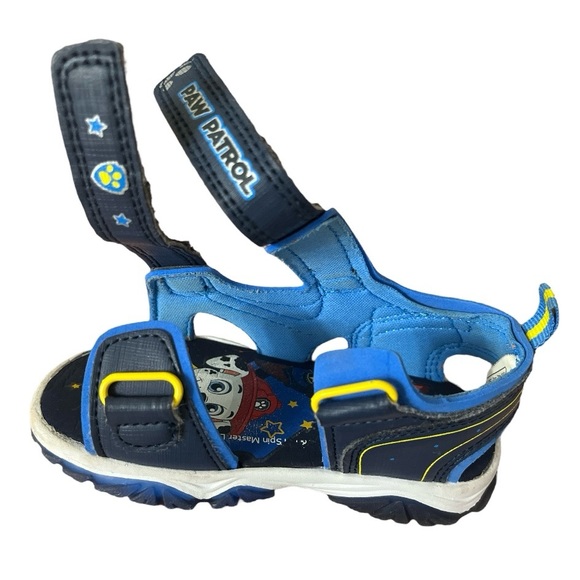 Nickelodeon Paw Patron Sandals Black Blue Size 6 Velcro Summer light-up - Picture 5 of 13